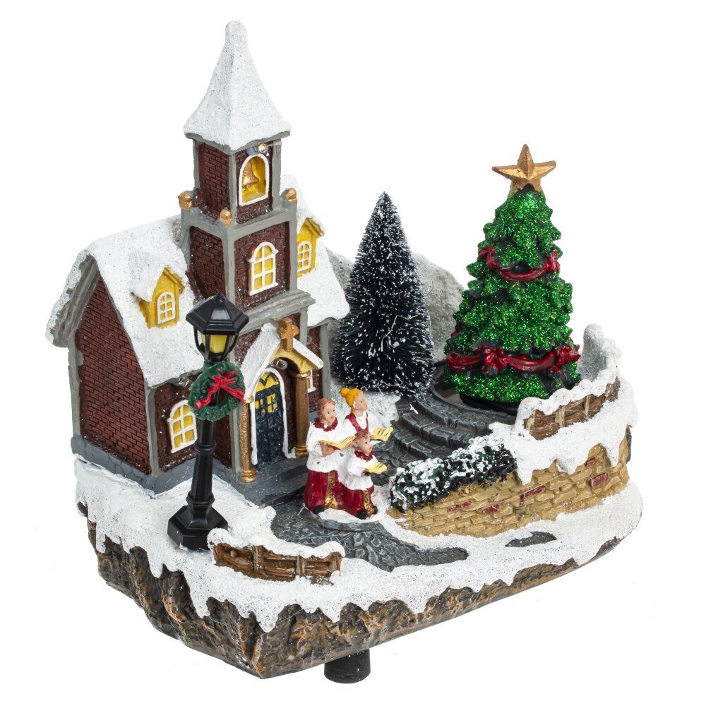 GAEM Фигурка декоративная "Рождество" (4 мелодии, подсвет, движ, 3xAA н/п, +USB), L19,5 W13,4 H21,5 см