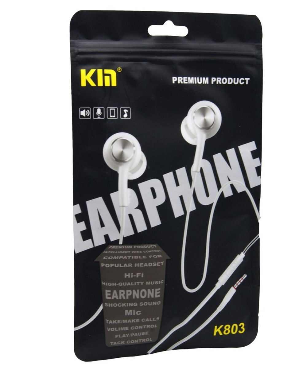 Наушники с микрофоном KIN K-803 (белый)