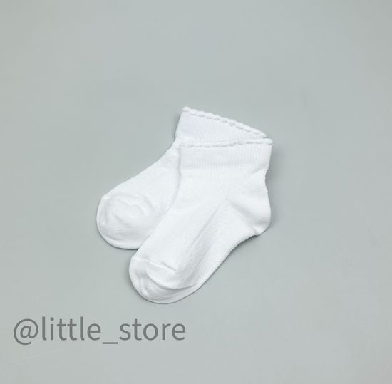 Носочки хлопковые для девочки, Белые
