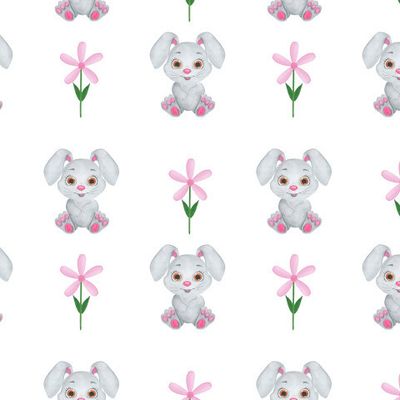 Зайчик акварель