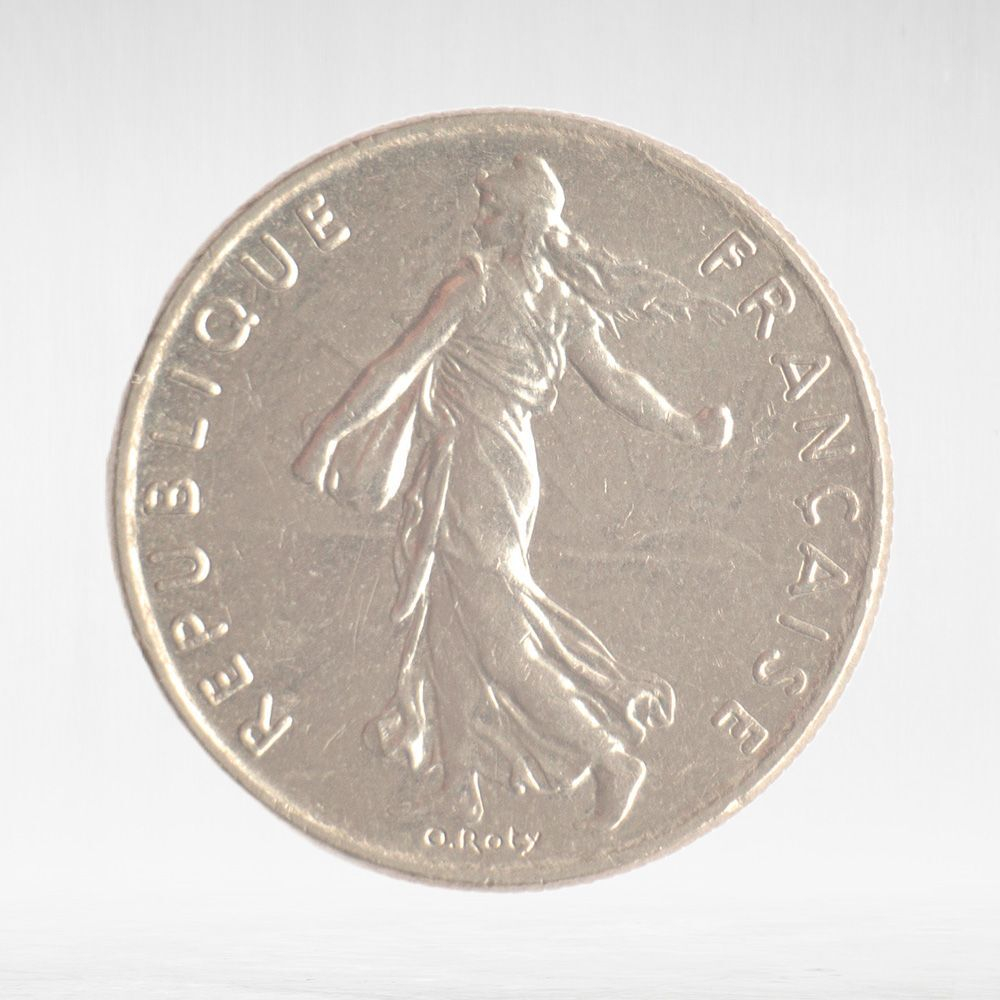 France, ½ Franc 1977 - Signature "O. Roty", VF