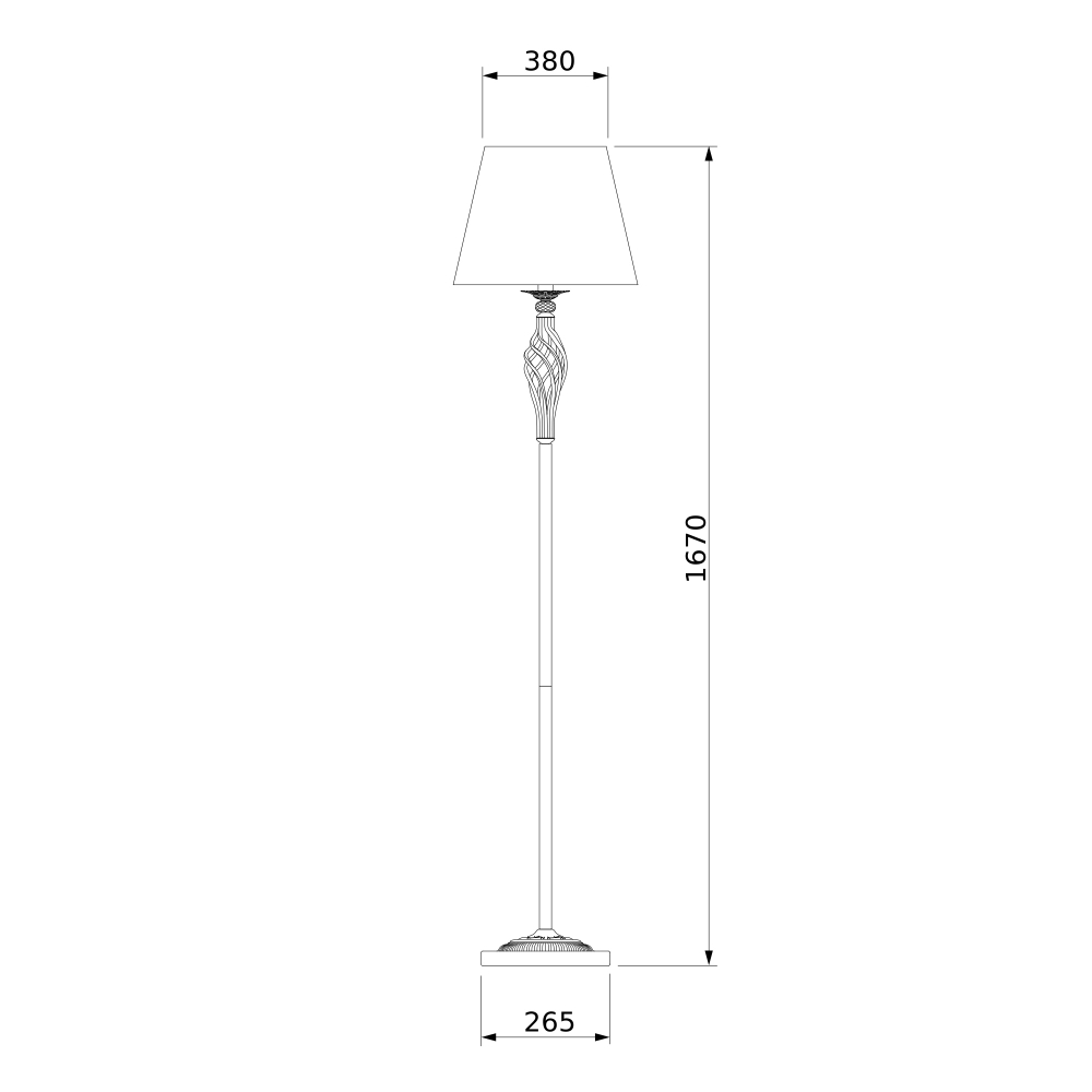 Торшер с абажуром античная бронза 01003/1 античная бронза