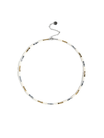 Чокер "Hematite pearl gray" Silver