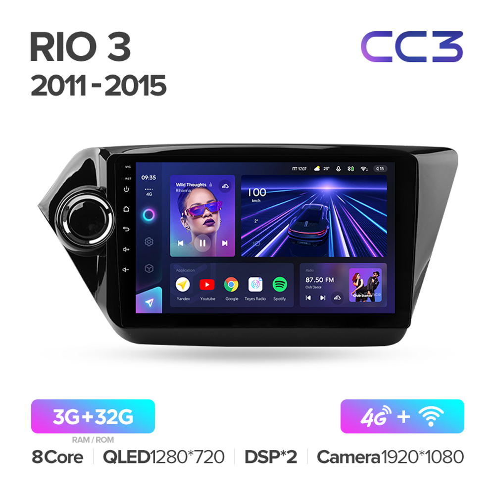 Teyes CC3 9"для KIA Rio 3 2011-2015