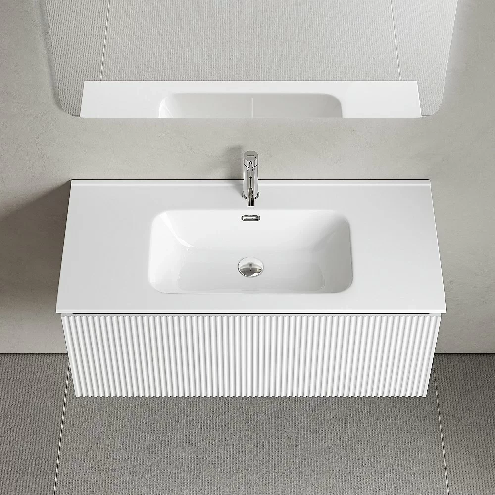 Тумба с раковиной Sancos Snob R 1.0 SNR1.0100W/CN7003 Bianco