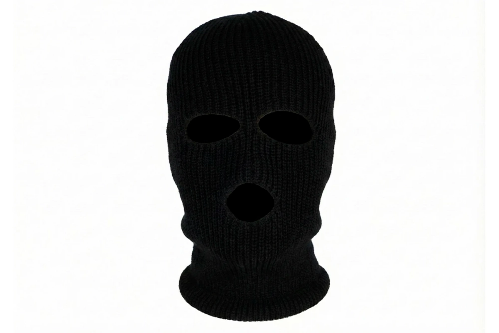 Черная шлем-маска трикотажная Омон