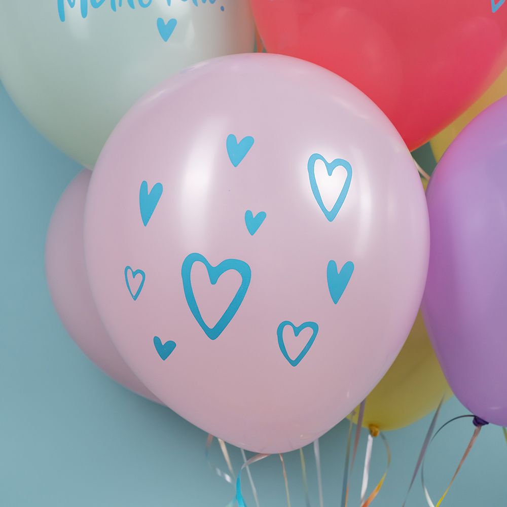 Шар (12''/30 см) Ура, Мальчик!, Ассорти, макарунс, 2 ст, 25 шт.