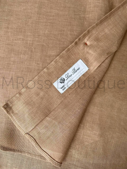 Льняная светло-коричневая рубашка Loro Piana Andre chambray