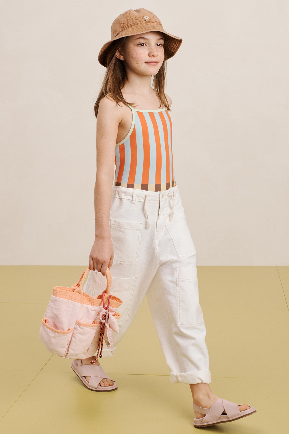 ZARA СУМКА-ТОУТ, РОЗОВЫЙ