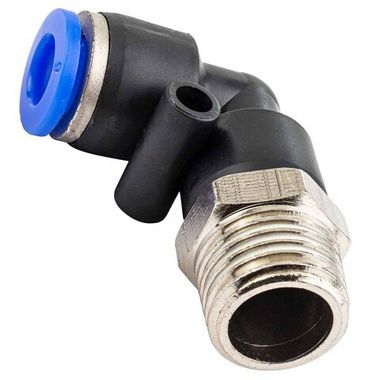 Фитинг угловой для пластиковых трубок 6мм с наружной резьбой 1/4'' Forsage F-SPL06-02