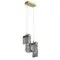 5106/11L L-VISION  ODL26 золотой брашинг/дымчатый металл/стекло Подвес LED x 11W 4000K FLOW