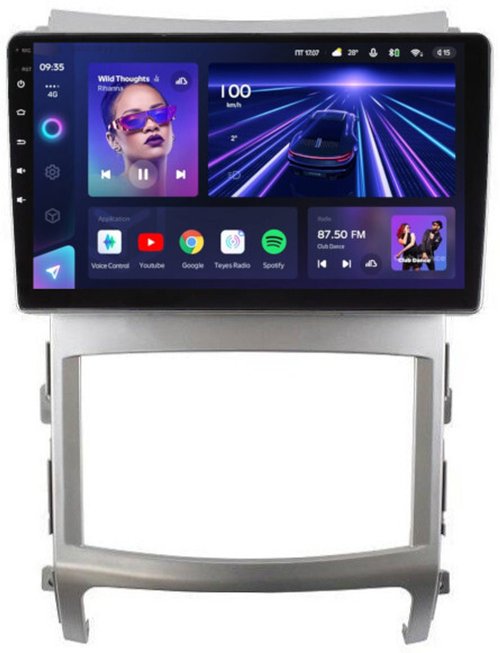 Магнитола для Hyundai ix55 2009-2013 - Teyes CC3 Android 10, ТОП процессор, 4/32 Гб, CarPlay, SIM-слот