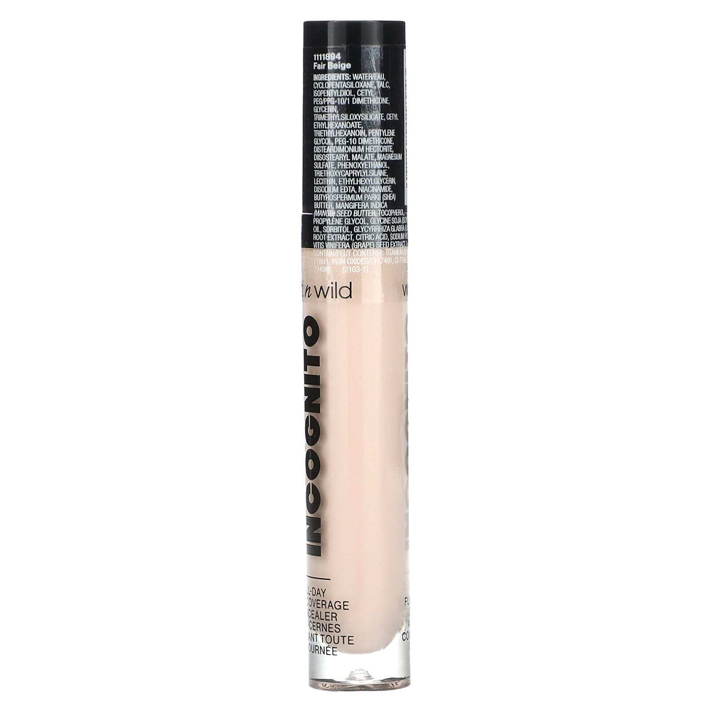 wet n wild, MegaLast Incognito, консилер с полным покрытием дня, светлый бежевый, 5,5 мл (0,18 жидк. унции)