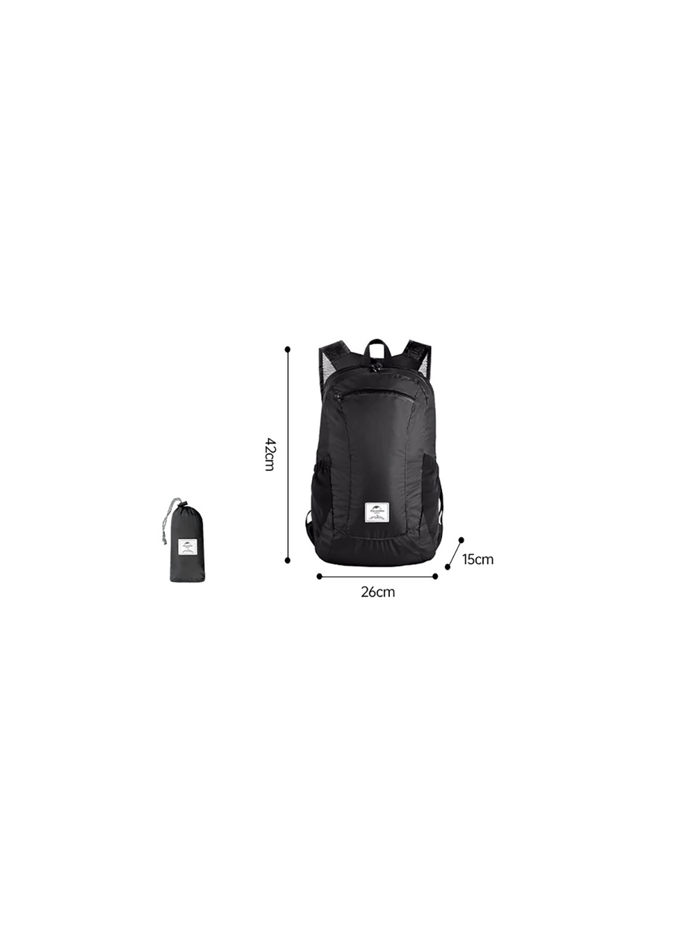 Рюкзак Naturehike 18L NH17A012-B Ultra-Light компактный черный