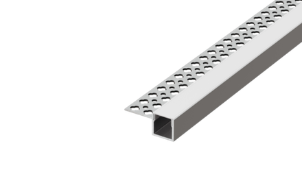 Donel, Встраиваемый алюминиевый анод. профиль под шпаклевку, 35,5х15х2000мм. В комплекте матовый экр