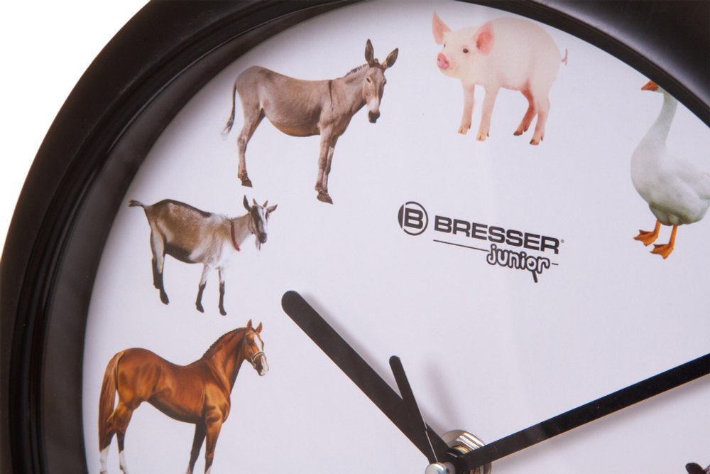 Часы настенные Bresser Junior, 25 см, с животными