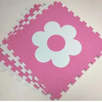 Мягкий пол "Цветочки" 500x500x10 мм 45 шор