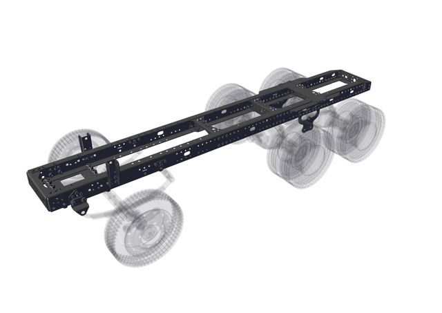 Steel truck chassis in 1/14 scale