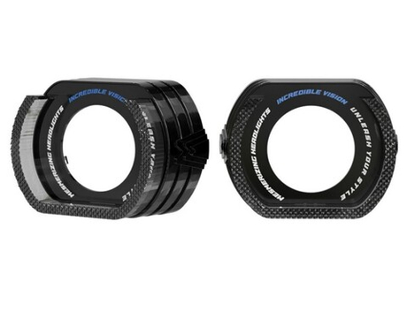 Бленда (маска) для линз 3.0 дюйма с DRL Белый цвет U-образная (комплект, 2шт)