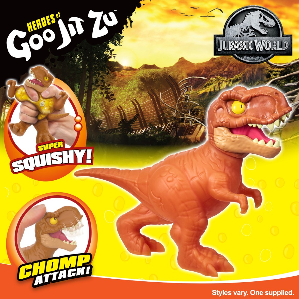 Goo Jit Zu Jurassic World - Растягивающаяся фигурка динозавра T-Rex GOJ41304