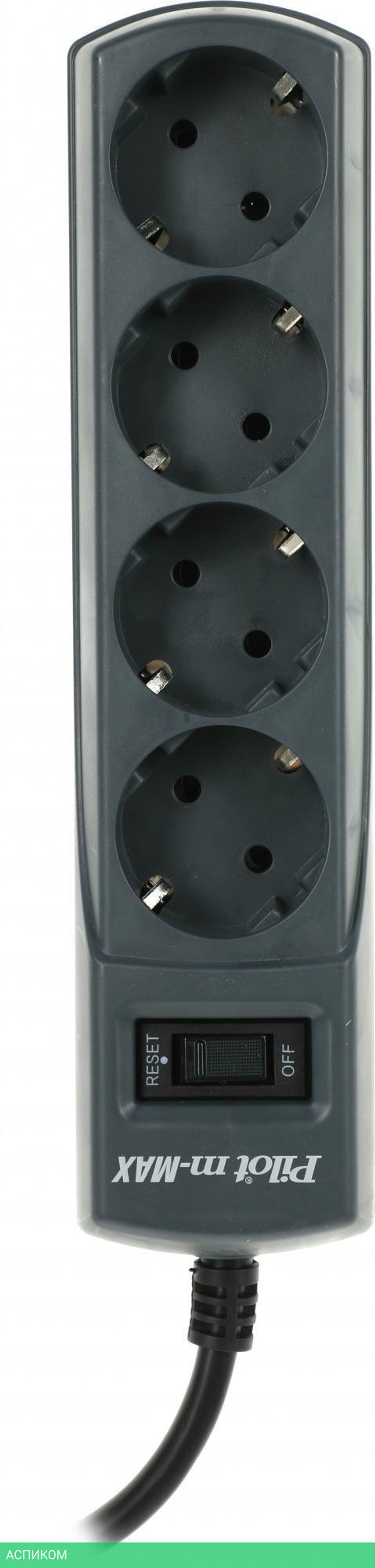 Сетевой фильтр ZIS Pilot m Max 4 euro outlets 3m Black