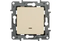 Выключатель Legrand Etika 1-клавишный с индикатором слоновая кость 25677