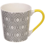 Кружка керамическая 400мл «Орнамент» желтая ручка