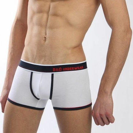 Мужские трусы боксеры белые D&G Underwear White Boxer