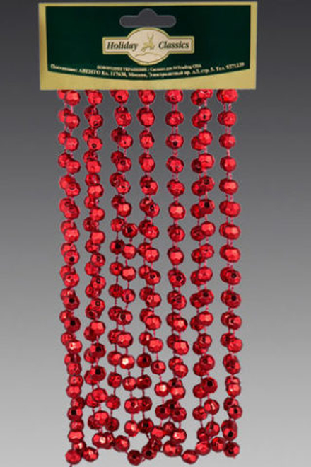 Бусы "Диско 8" красные NG801R
