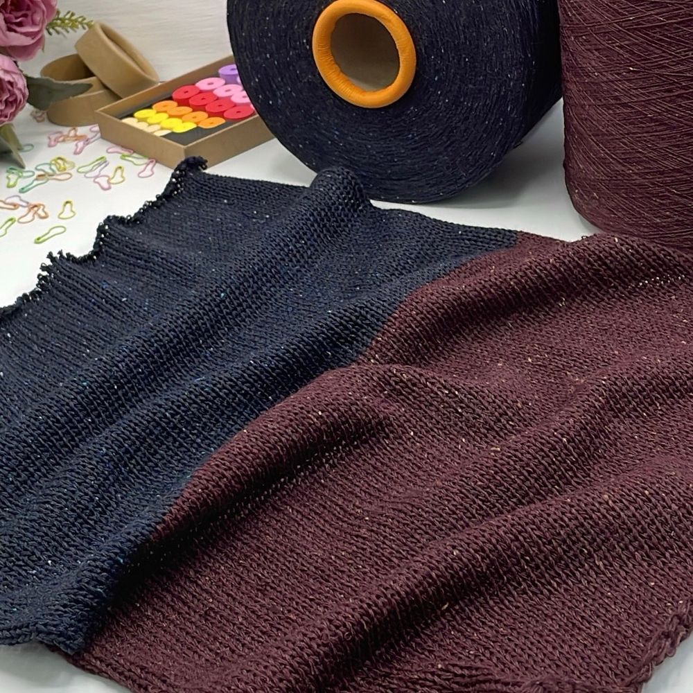 Пряжа твид хлопок на бобине