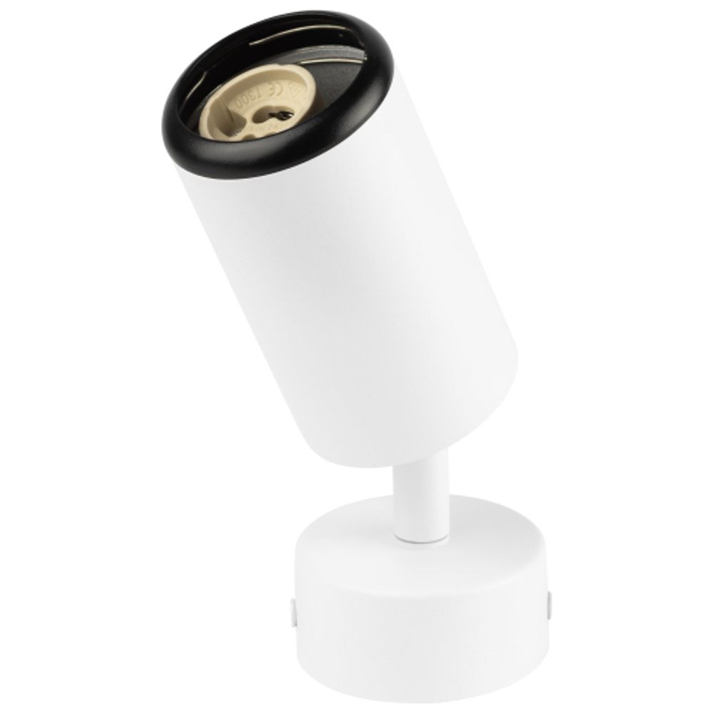 Светильник настенно-потолочный спот ЭРА OL55 WH/BK MR16 GU10 IP20 белый/черный