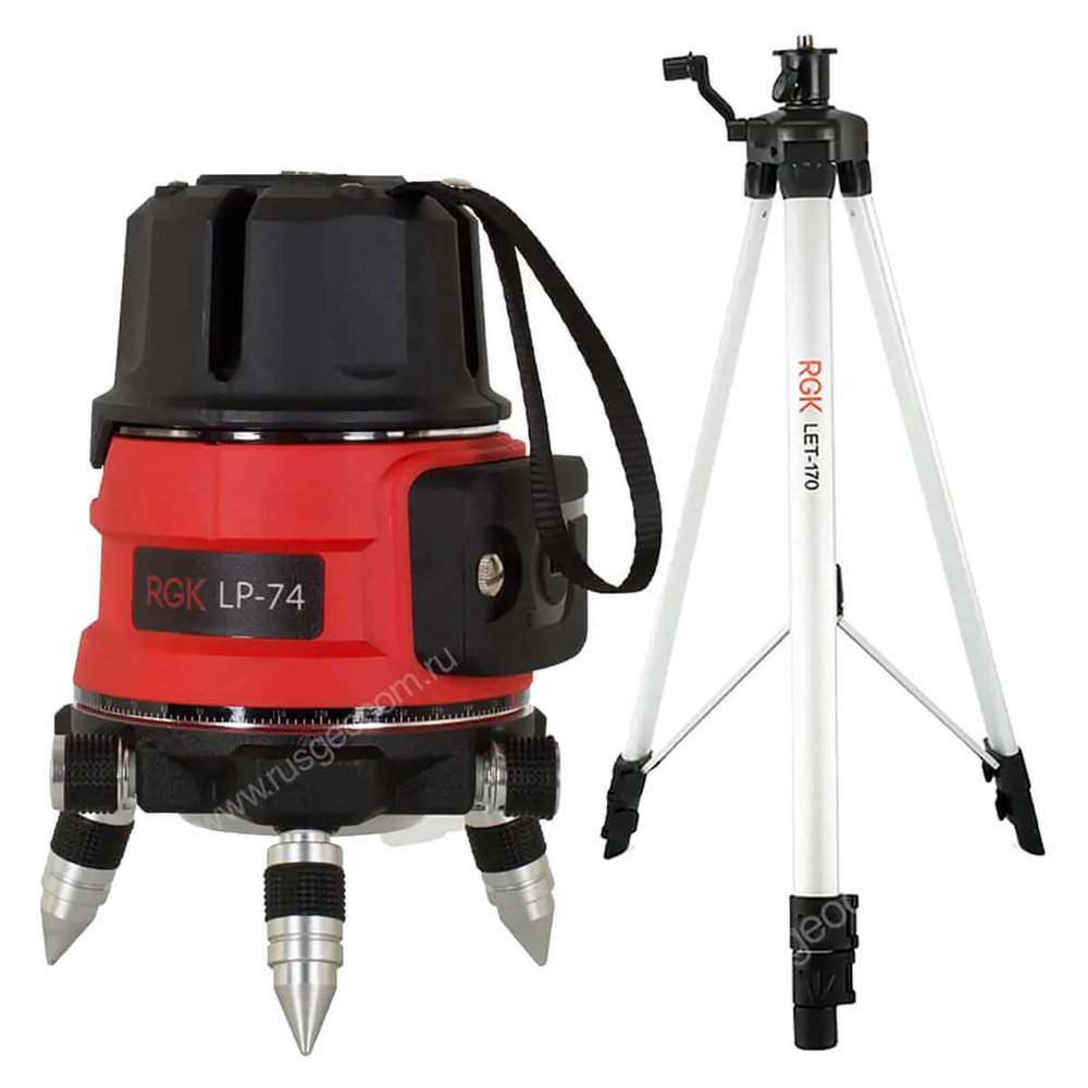Лазерный уровень RGK LP-74 + штатив RGK LET-170