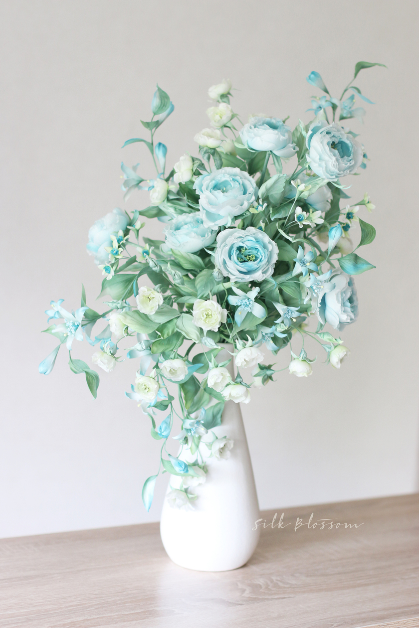 Букет из шелка "Голубое искушение"