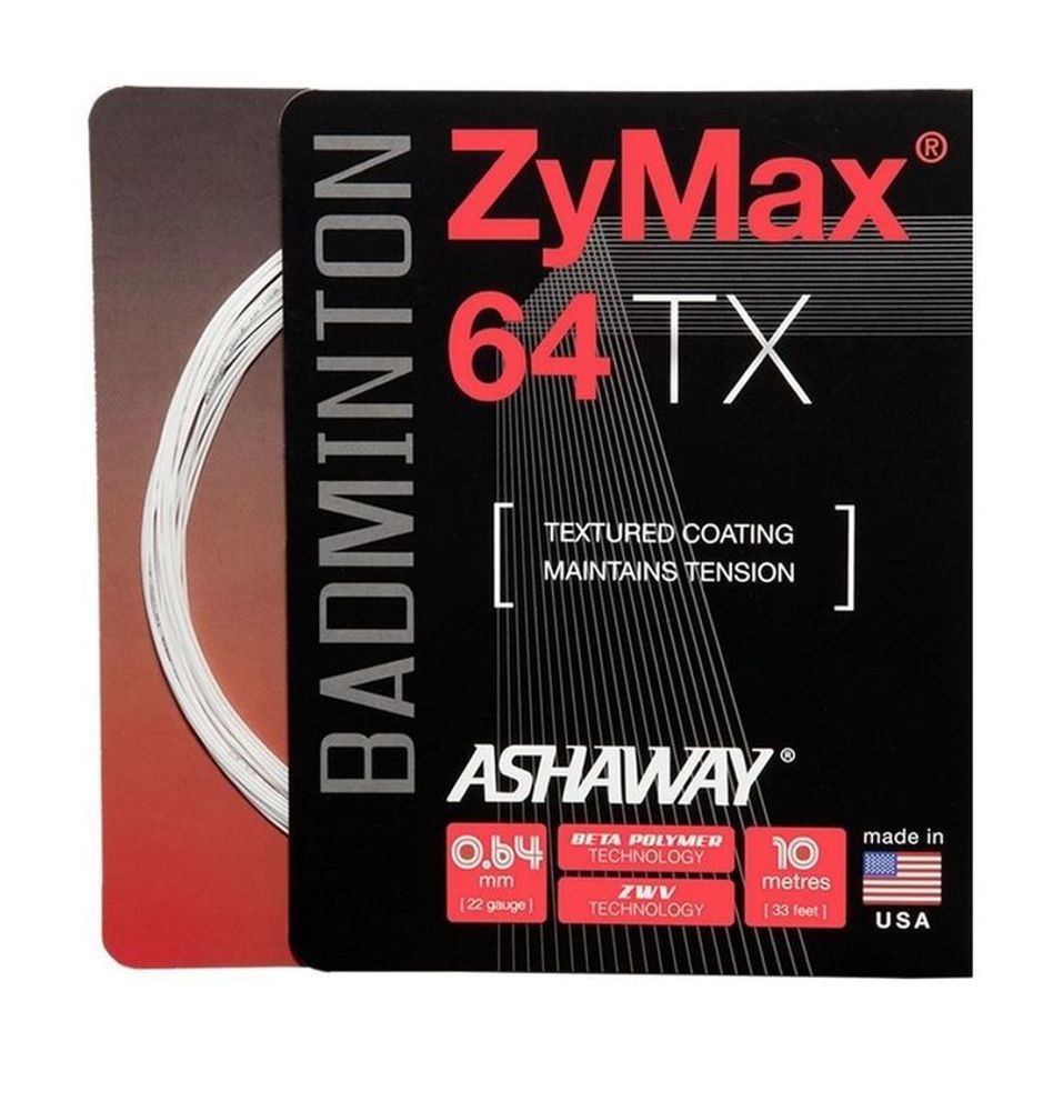 Струны для бадминтона Ashaway ZyMax 64 TX (10 m) - white