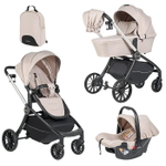 Коляска модульная 3в1 Baby shell 2025 (Coffee/Кофейный комби BBS-013)