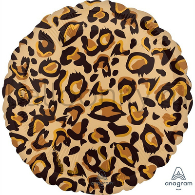 Фольгированная фигура, круг 18"/46СМ Леопард Сафари