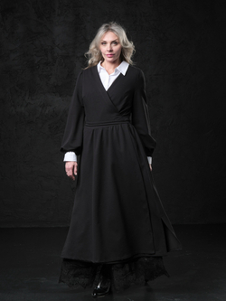 Платье на запах / черный