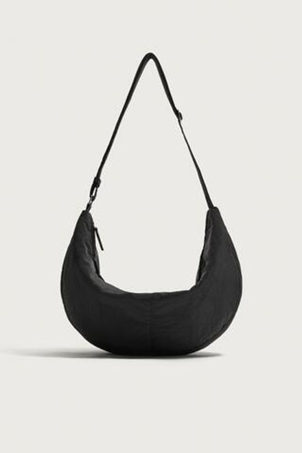 ZARA НЕЙЛОНОВАЯ СУМКА M, ЧЕРНЫЙ