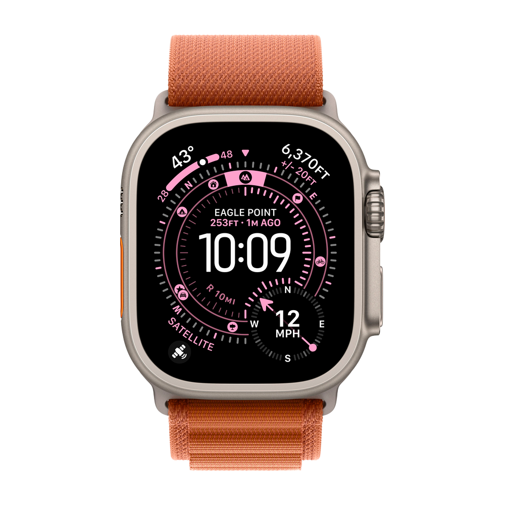 Умные часы Apple Watch Ultra 3 (2025) GPS + Cellular, 49mm, Natural Titanium Case with Terra Cotta Alpine Loop, L
