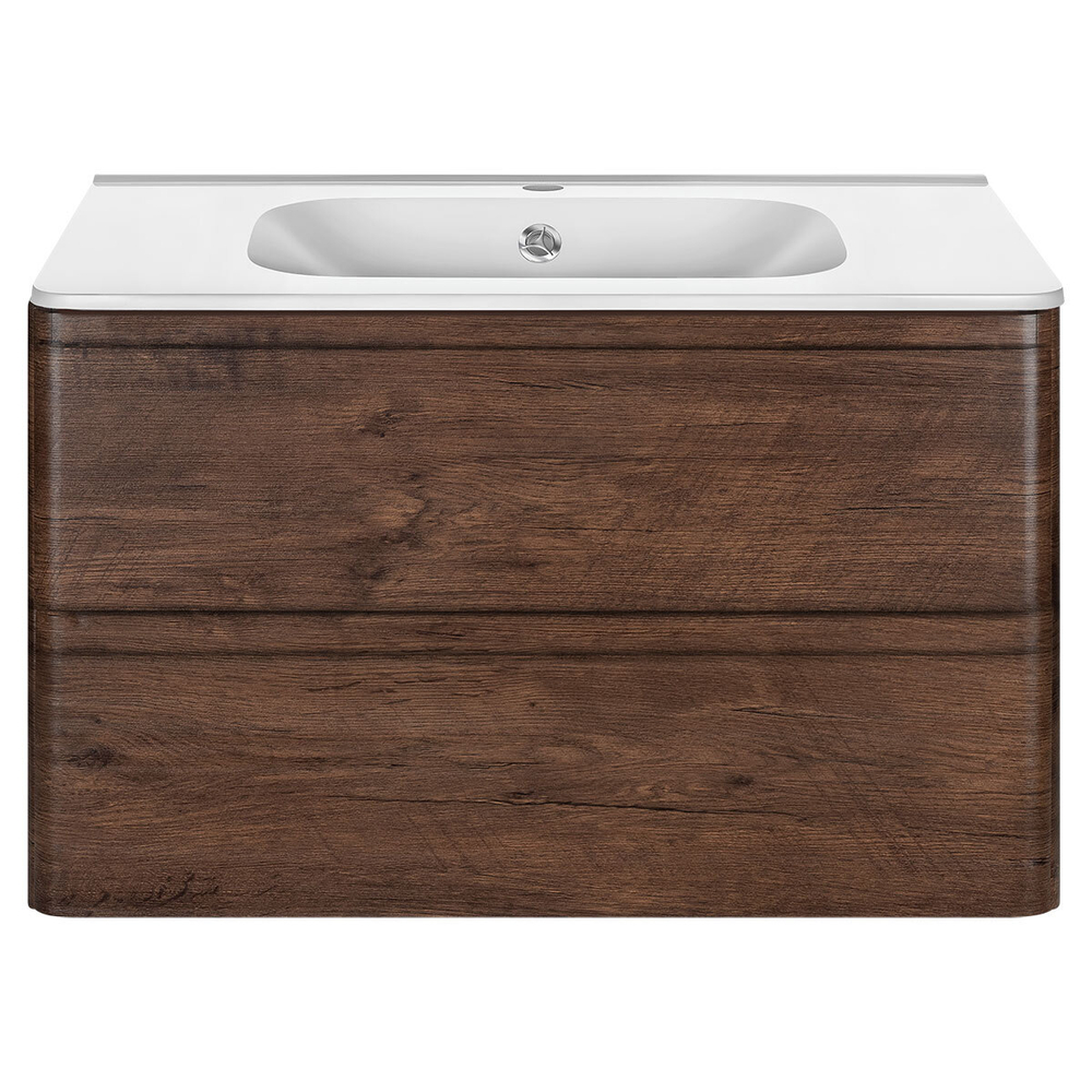 Тумба под раковину Vincea Vico 800 подвесная, 2 выкатных ящика soft close, R.Wood