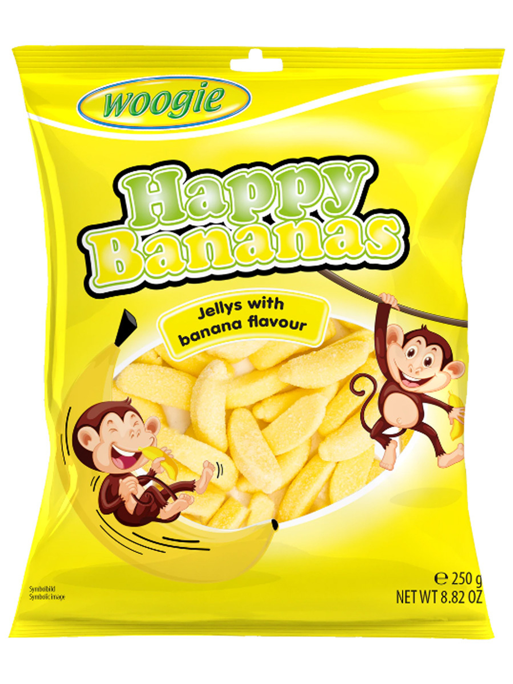 Австрийский мармелад Woogie Happy Bananas 250 гр., Вуги "Бананы"