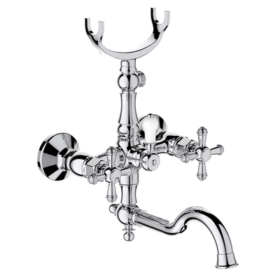 370131 Смеситель 2-руч. для ванны (ХРОМ) ViEiR (8/1шт)