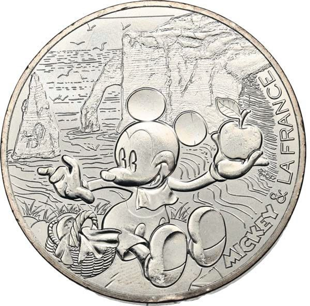 France 10 Euro 2018 – Mickey & La France: Pique-Nique Normand. Silver Coin from the "Mickey & La France" Series
