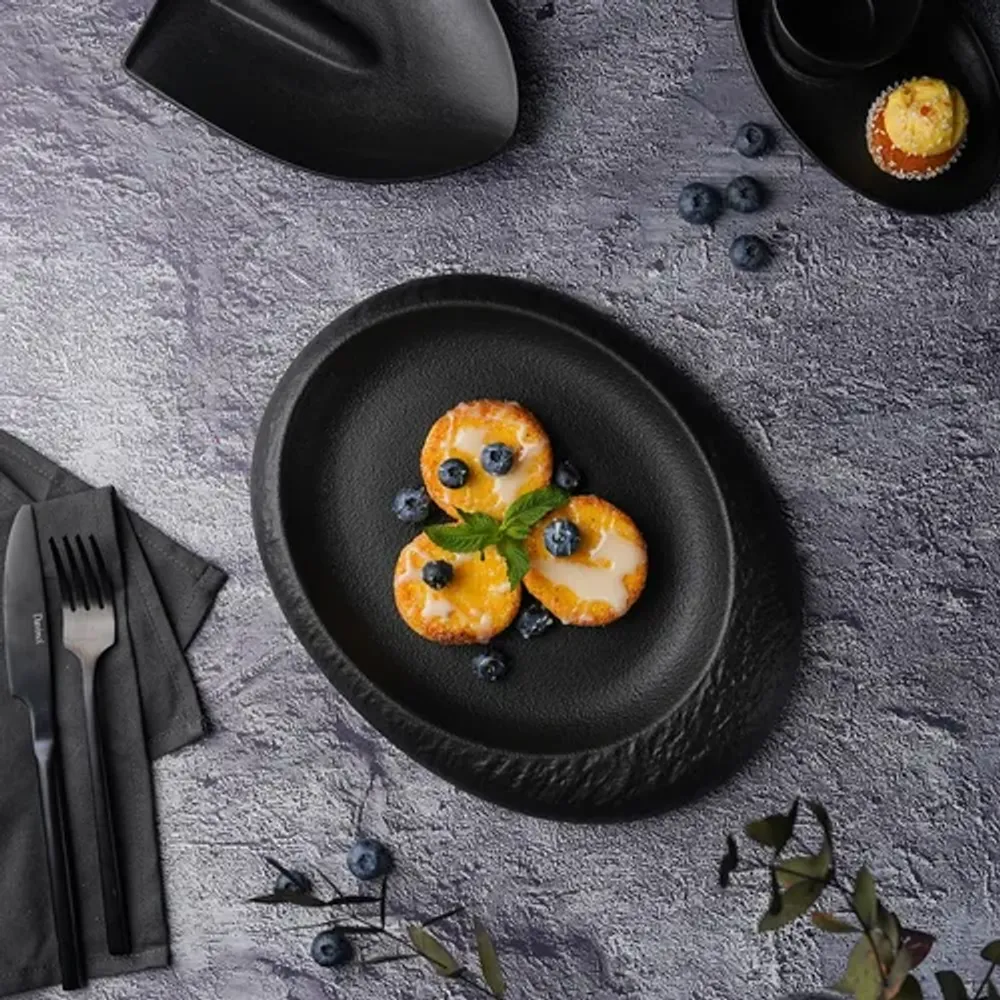 Блюдо овальное 28*21,5 см h3 см Black Raw Stellar P.L. Proff Cuisine [3]