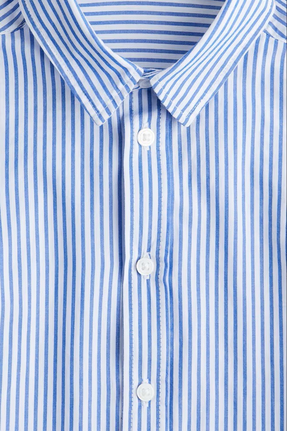 H&M Хлопковая рубашка с длинным рукавом, синий