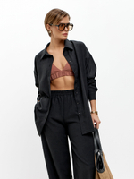 Черные брюки Микадо