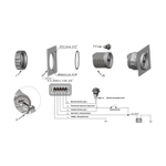 Часы кварцевые, аналоговый черный циферблат, нержавеющий ободок, д. 52 мм;KY09000