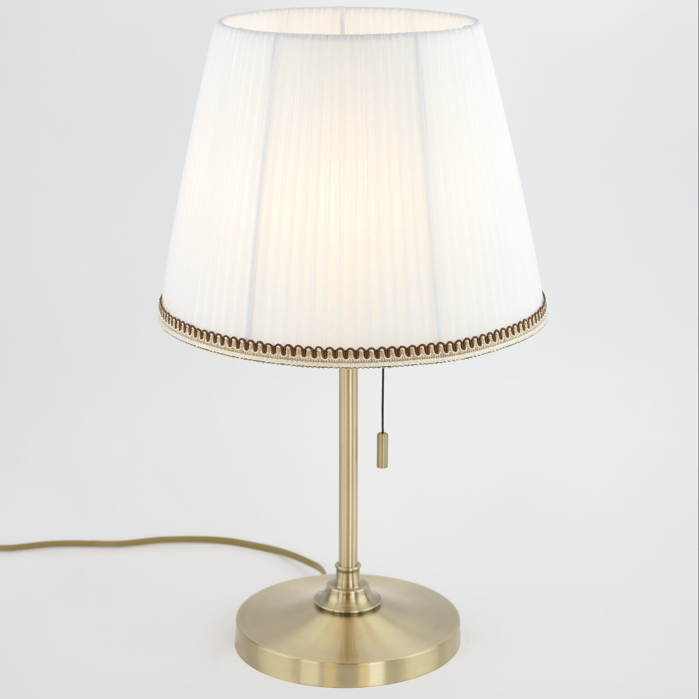 Citilux Линц CL402730 Настольная лампа бронза с белым абажуром