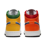 Кроссовки Air Jordan 1 Mid GS White Court Purple Teal