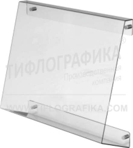 Наклонное настенное крепление из Оргстекла 3 мм для мнемосхемы 600х800 мм